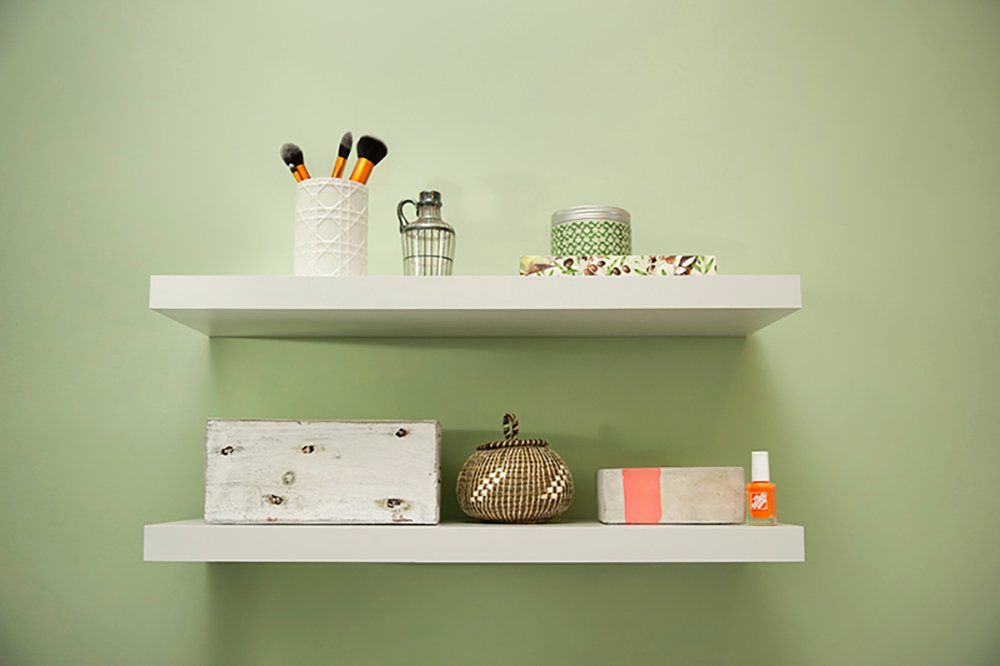 floating shelf setup