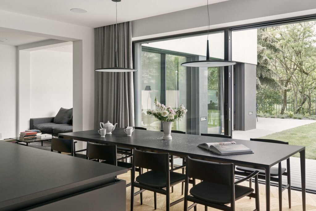 sleek dining table