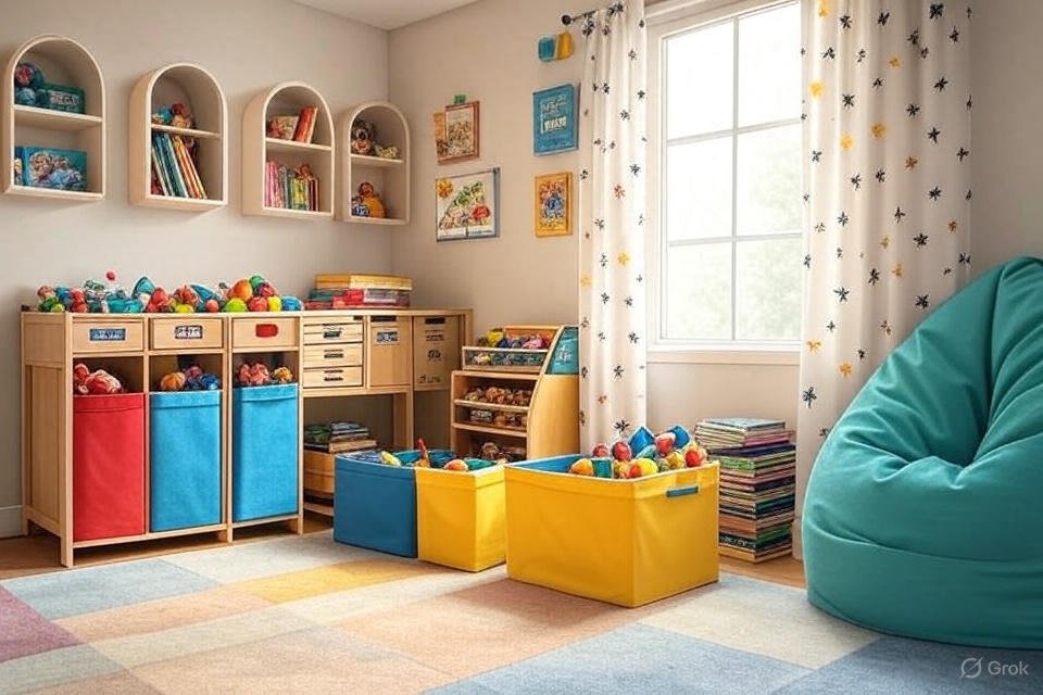 best kids room organization ideas 2025 zoned playful layout