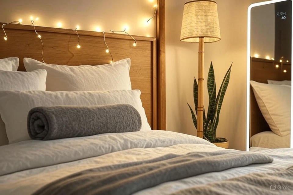 best bedroom lighting ideas 2025 cozy sconce and string lights
